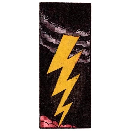die kunst des comics, das blitzzeichen, reißverschluss gelb, aufkleber mit reißverschluss, vector lightning