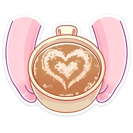 café, copa de café, vector de café, corazón de café, café capuchino