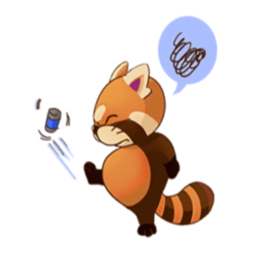 animation, red panda, red panda, head of red panda