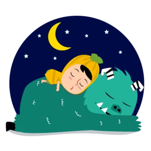 dormire, gli interni, bambino dorme nella luna, pensieri della buonanotte, la ninna nanna del bambino si addormenterà in 5 minuti