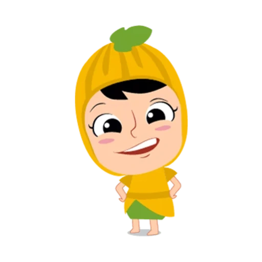 kartun, menina, personagem, menina mascote, design de personagem