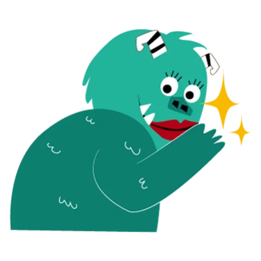 monstro, ilustração, monstro verde, monstro verde, monstro verde