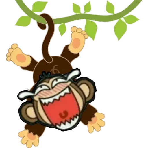 monkey, клипарт обезьяна, рисунок обезьяны, обезьянка мультяшном стиле, обезьяна векторная иллюстрация
