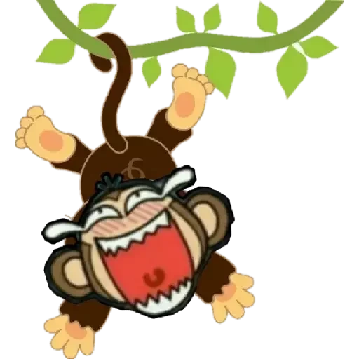 monyet, clipart monyet, sosok monyet, gaya kartun monyet, ilustrasi vektor monyet