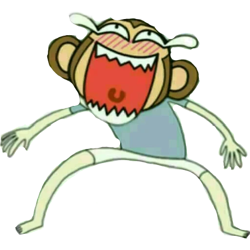 personajes, gritando mono, patrón de monstruo, monstruo de dibujos animados, mono de dibujos animados