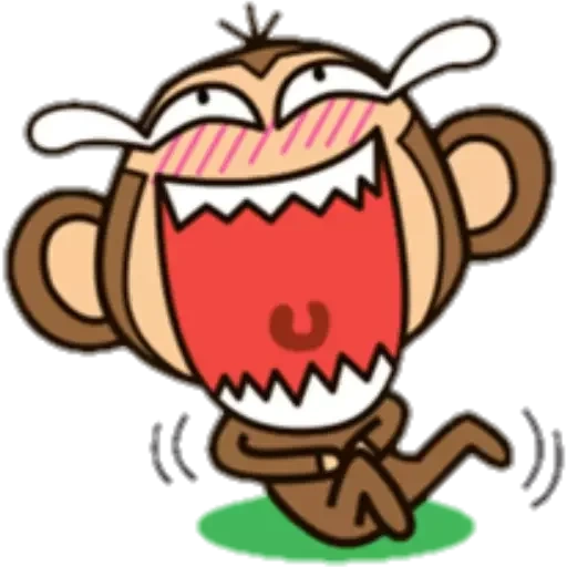 un singe, riant, dessin de singe, singe riant, singe riant