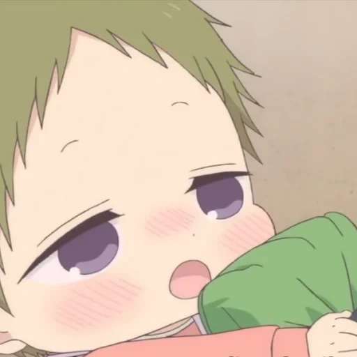 figure, anime baby, gakuen babysitters, man cartoon, ryuichi kashima nanny of animation school