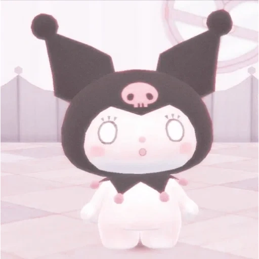 kuromi, black rice kitten, sanrio kuromi, kuromi aesthetic, room beauty aesthetic game