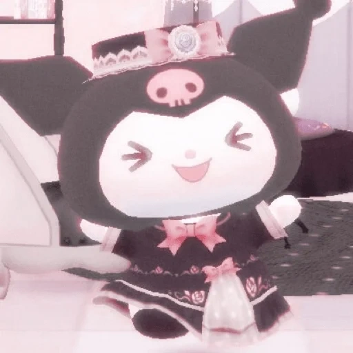 kuromi, kuromi sanrio, kuromi tomotor, personaggi di ciao gattino, melodia di hallow kitty kuromi