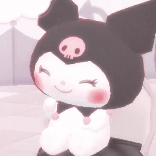 kuromi, my melody and kuromi, charming kitten aesthetics, black rice chen hai luo ji di, kuromi hello kitty anime