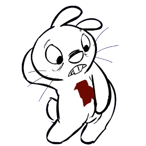 tom jerry, patrón de conejo, bunny boceto