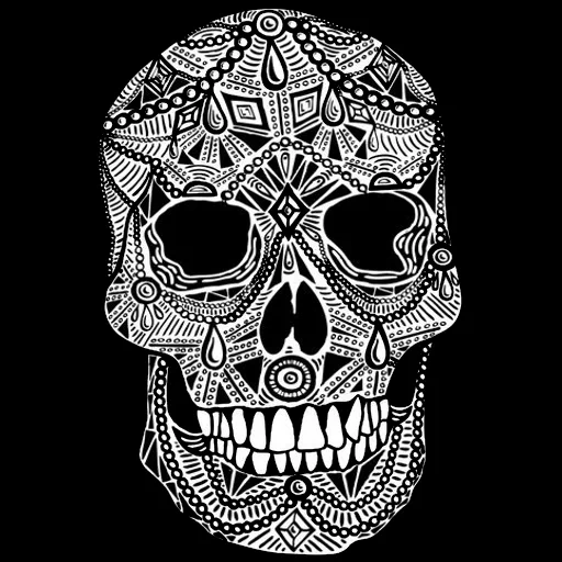 crâne, skull, point, gobelet de squelette, motif du crâne