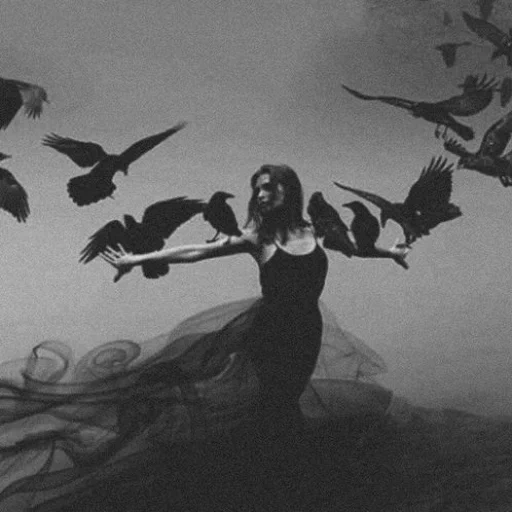 mujer joven, fotos sombrías, estética de los cuervos góticos, darkness de cuchilla de separación, diss love mehrab azad mp3omar