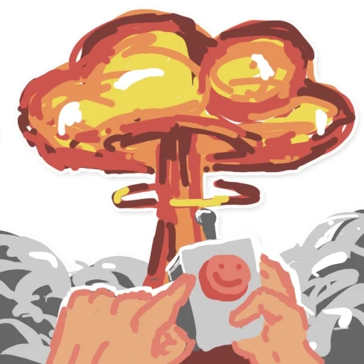 explosion nucléaire, le dessin de l'explosion, explosion de champignons nucléaires, vecteur d'explosion nucléaire, vecteur d'explosion atomique