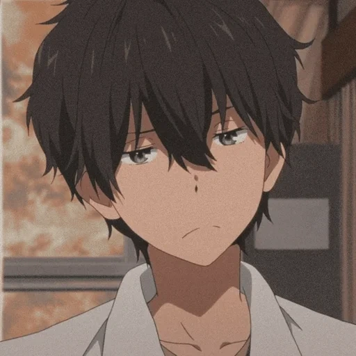 рисунок, hyouka аниме, houtarou oreki, персонажи аниме, oreki houtarou аниме