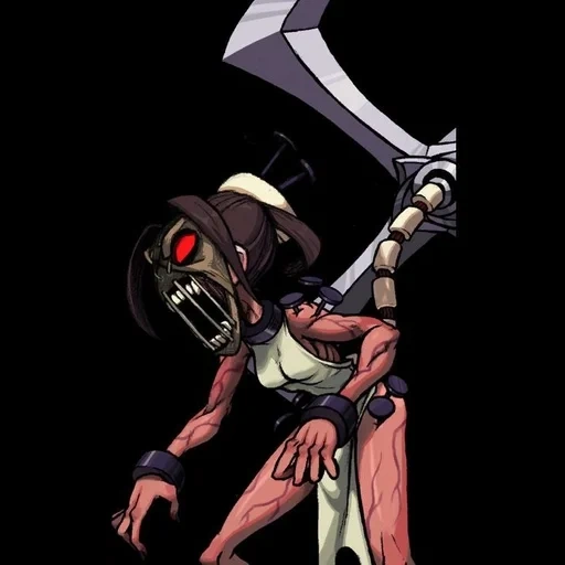 die skullgirls, pernville skulgers, sonville skullgirls, skullgirls painville, mädchen mit skelett