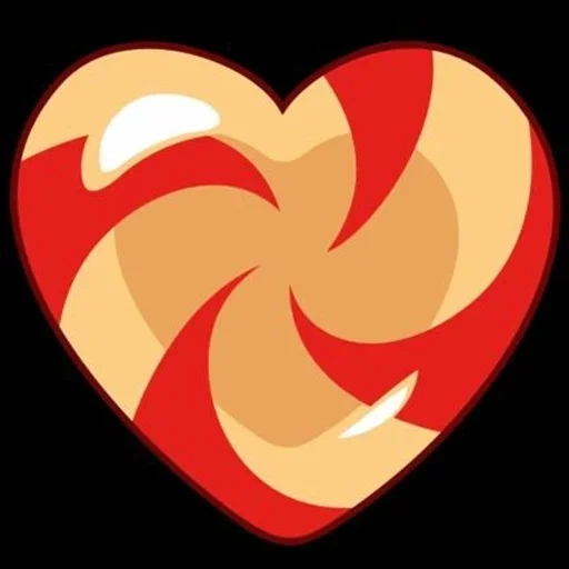 anime, symbol of the heart, am nem lamen, cut the rope candy, heart with a spiral heart