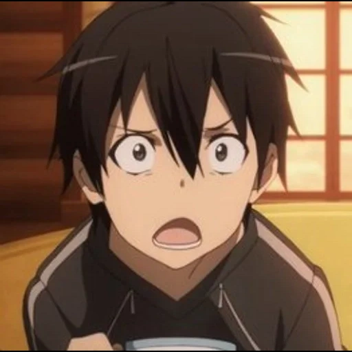 animation, sirito's firewood, kirito kirigaya, krito kun is drinking tea, sword master online