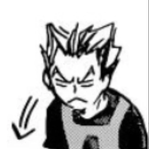 a scream of horror, anime meme face, bokuto koutarou, bokuto kotaro manga, bokuto katarl black white