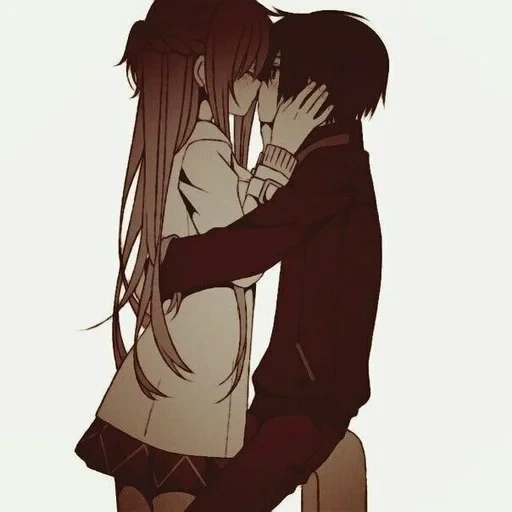 anime couples, anime arts of a couple, anime pairs of manga, lovely anime couples, the pair anime is hugged