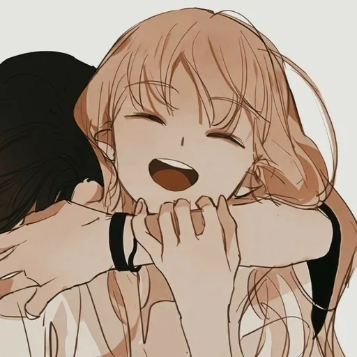 foto, casais de anime, anime fofo, personagens de anime, abraço de anime tamen de gushi