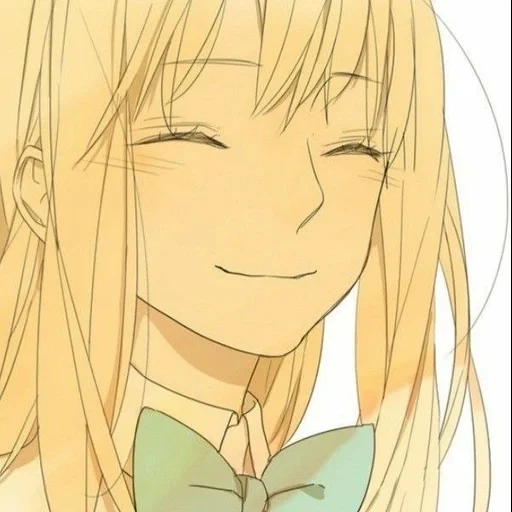 ide anime, anime lucu, karakter anime, senyum anime gadis itu, gadis tertawa anime blonde