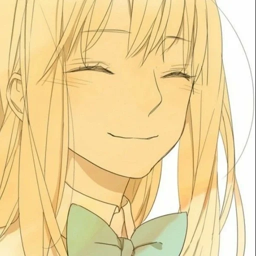 ideas de anime, anime lindo, personajes de anime, smile de anime de la niña, risa rubia rubia