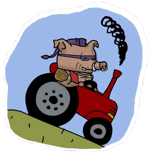 pigue, pedlet pedro, tractor de cerdo, tractor de pedro piglet