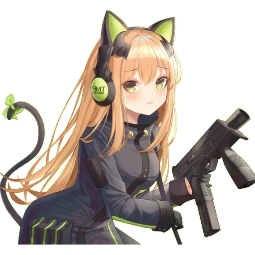 anime neko, anime girl, medicina interna in prima linea, anime neco girl, frontline tmp medicine