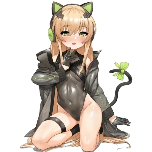 arte anime, anime neko, anime girl, girl frontline tmp