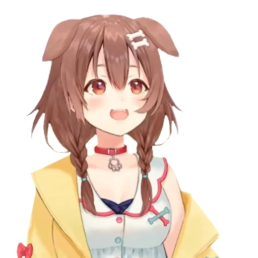 anime carino, inugami korone, hololive korone, bella arte anime, vtuber korone emoji