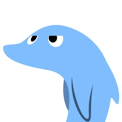 baleine, dauphin, animaux, nickelodeon ne touche pas, dolphin d'un dessin animé bleu