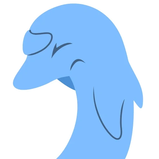oscuridad, rex-o-saurus, elefante azul, perfil de maniquíes de pony, delfín de una caricatura azul