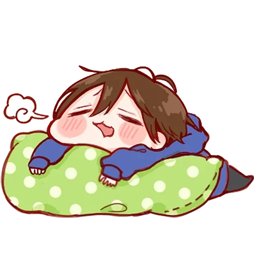 sleeping chibik, anime art is lovely