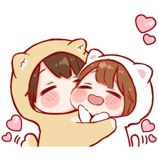 casal chibi, casal de anime, animação fofa, casal de anime bonito, tocos japarese kawaii love