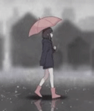 imagen, anime de las artes, la lluvia del anime, personajes de anime, anime bajo la lluvia