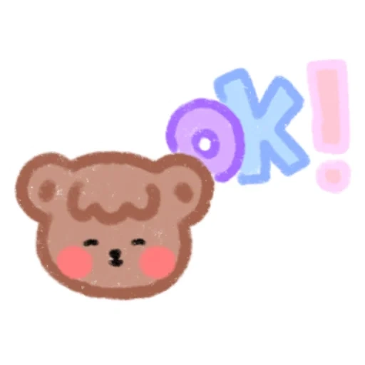 kawaii, oso lindo, el oso es lindo, la dulce cara de mishka, programa de icono de oso lindo estético