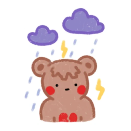 clipart, orso, orso, bear kawai, disegni carini