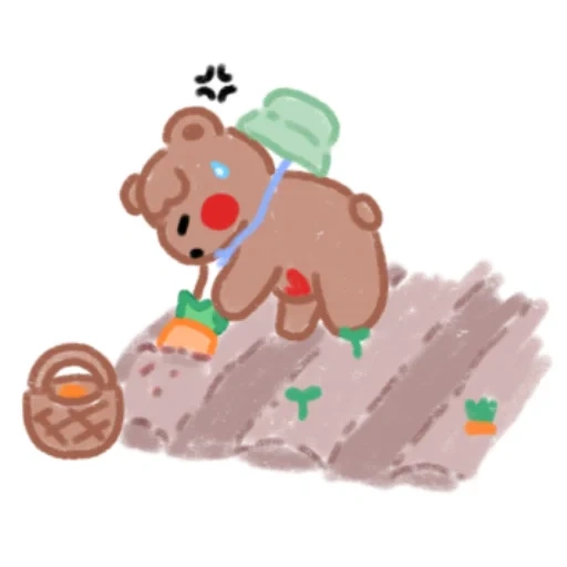 игрушка, медведь, медвежонок, сонный мишка, корейский медведь