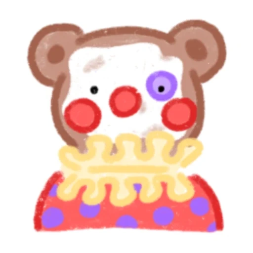 emoji de clown, emoji de clown, clown smilik, avatar emoji clown, le visage du clown sans cheveux