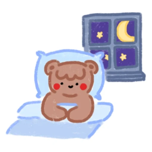 little bear, trapped bear, a sleeping baby, bear bed, the bear sleeps in the crib
