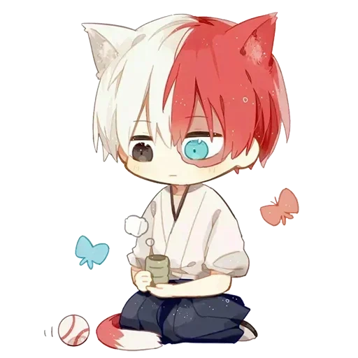 chibi kun, todoro mu chibi, animação kun chibi, todoro madeira videira, animação todoroki chibi