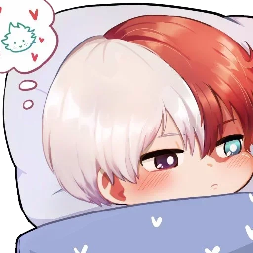 anime, todoroki, todoro mu chibi, todoroki shoto, anime todoroki chibi