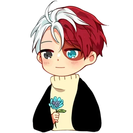 todoroki, videira na árvore anfitriã, todoro mu chibi, papel de animação