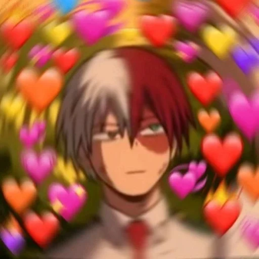 todoroki, todoroki, shoto todoroki, cadre mga todoroki, todoroki en forme de cœur