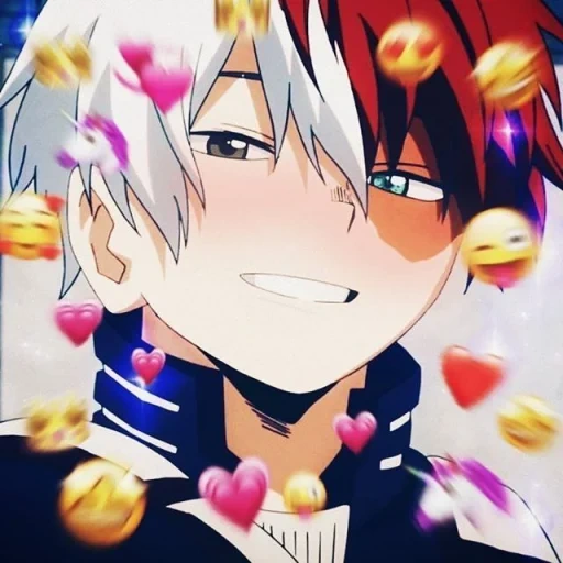 cartoon cute, shoto todoroki, cartoon characters, anime smile hiroshi, my hero academy season 4 todoro wood