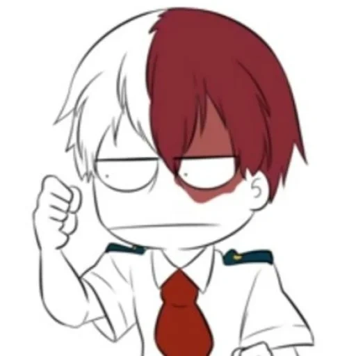 bild, todoroki, todoroki shoto, anime charaktere, todoroki shoto ist klein