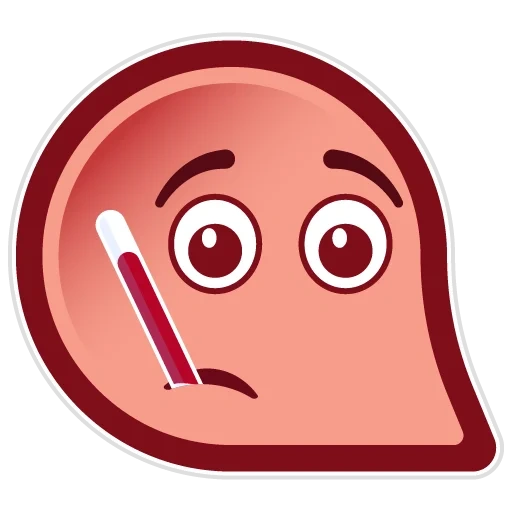 emoji, faccia emoji, emoticon emoji, smiley triste, la faccina rossa è triste