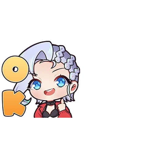 jinx chibi, gambar anime, karakter anime, parade kematian chibi, gambar lucu anime