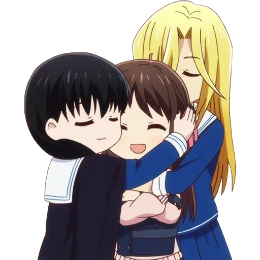 pasangan anime, arisa watani, ciuman anime, nasib shiri harem, eriri utaha yuri